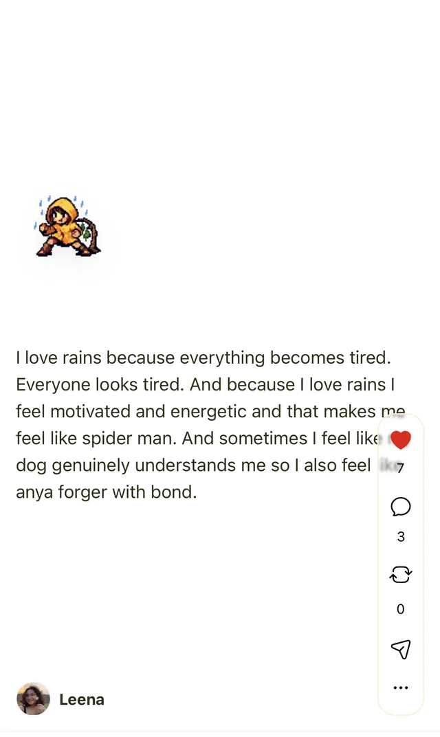 A reflective post about loving the rain